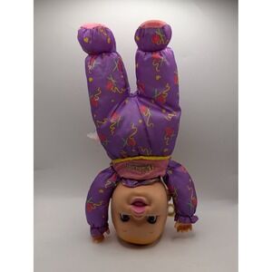 Vintage Toy Biz Baby Headstand Surprise Doll Purple Heart Outfit 1990s Toy